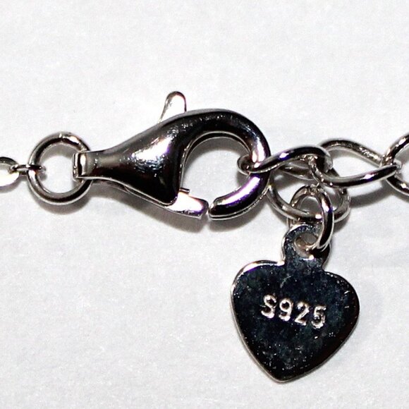 Sterling Silver Diamond Heart Necklace - Picture 4 of 5